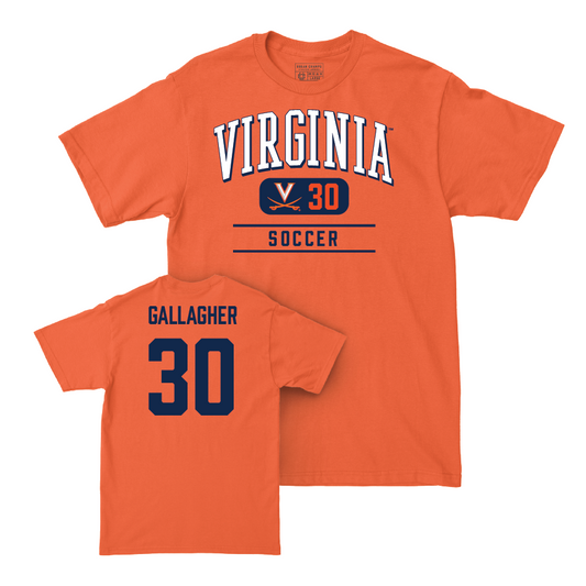 Virginia Men's Soccer Orange Classic Tee - Colin Gallagher Small