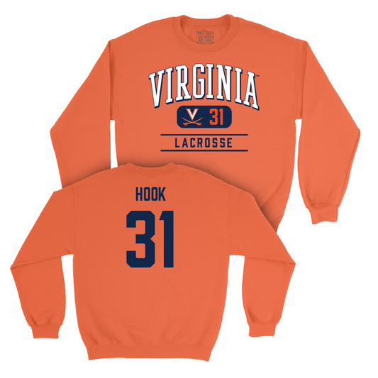 Virginia Men's Lacrosse Orange Classic Crew - Colin Hook Small