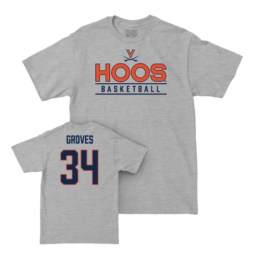 Virginia Men's Basketball Sport Grey Hoos Tee - Jacob Groves Small