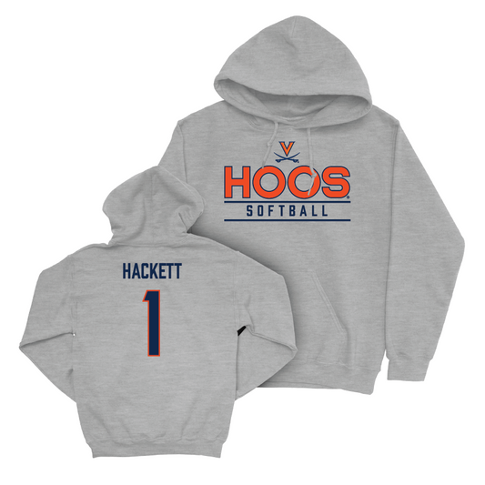 Virginia Softball Sport Grey Hoos Hoodie - Kelsey Hackett Small