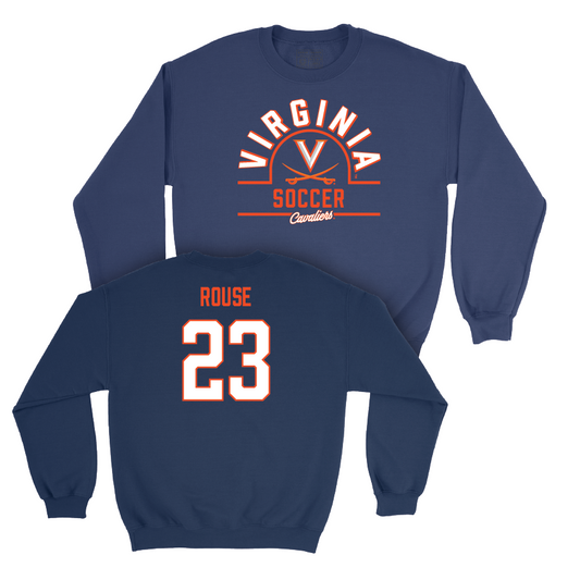 Virginia Women's Soccer Navy Arch Crew - Laney Rouse Small