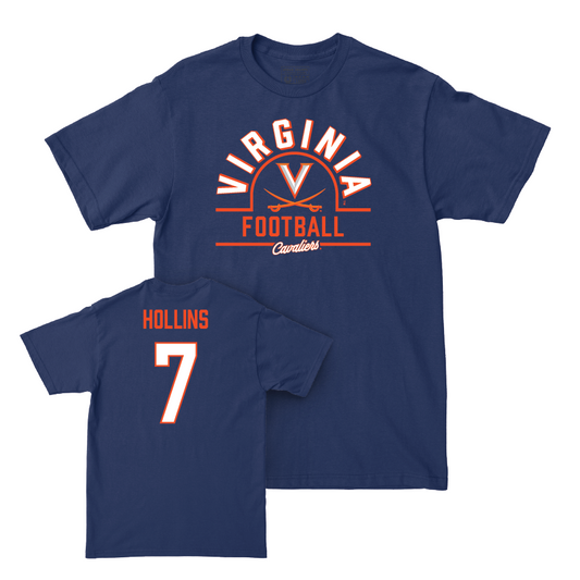 Virginia Football Navy Arch Tee - Mike Hollins Small