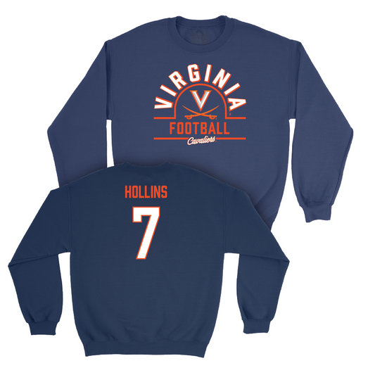 Virginia Football Navy Arch Crew - Mike Hollins Small
