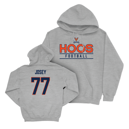 Virginia Football Sport Grey Hoos Hoodie - Noah Josey Small