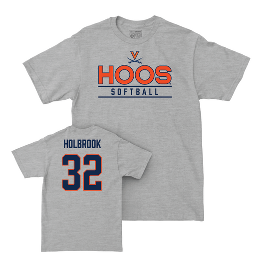 Virginia Softball Sport Grey Hoos Tee - Reece Holbrook Small