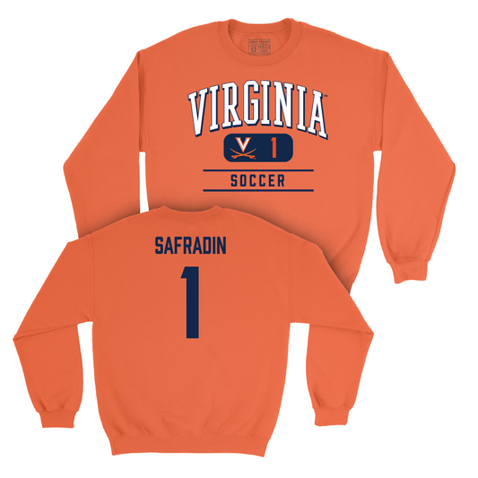 Virginia Women's Soccer Orange Classic Crew - Victoria Safradin Small