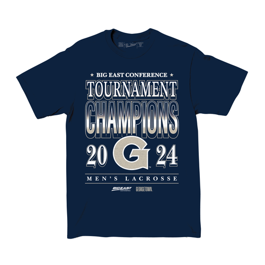 Georgetown Men's Lacrosse 2024 Conference Tournament Champions T-shirt by Retro Brand
