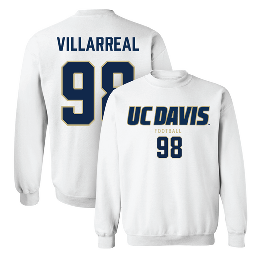 UC Davis Football White Classic Crew - Anthony Villarreal