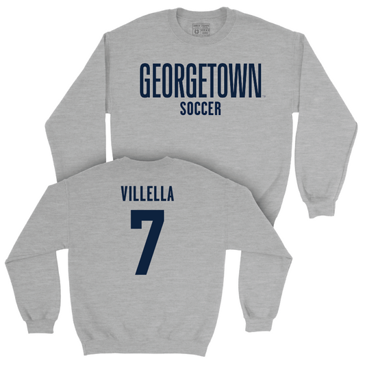 Georgetown Women's Soccer Sport Grey Wordmark Crew - Liv Villella