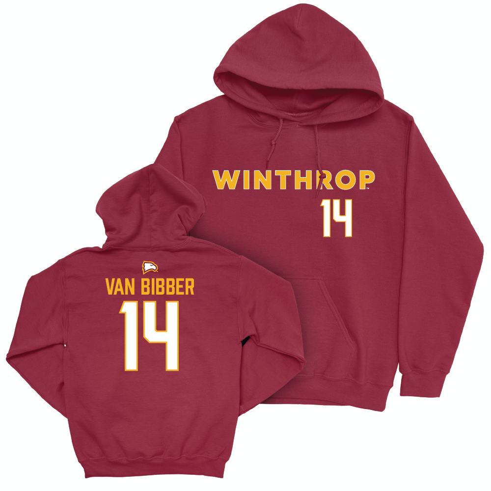 Winthrop Men's Basketball Maroon Sideline Hoodie  - Noah Van Bibber