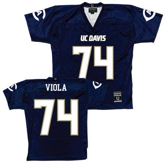 UC Davis Football Navy Jersey - Cristian Viola | #74