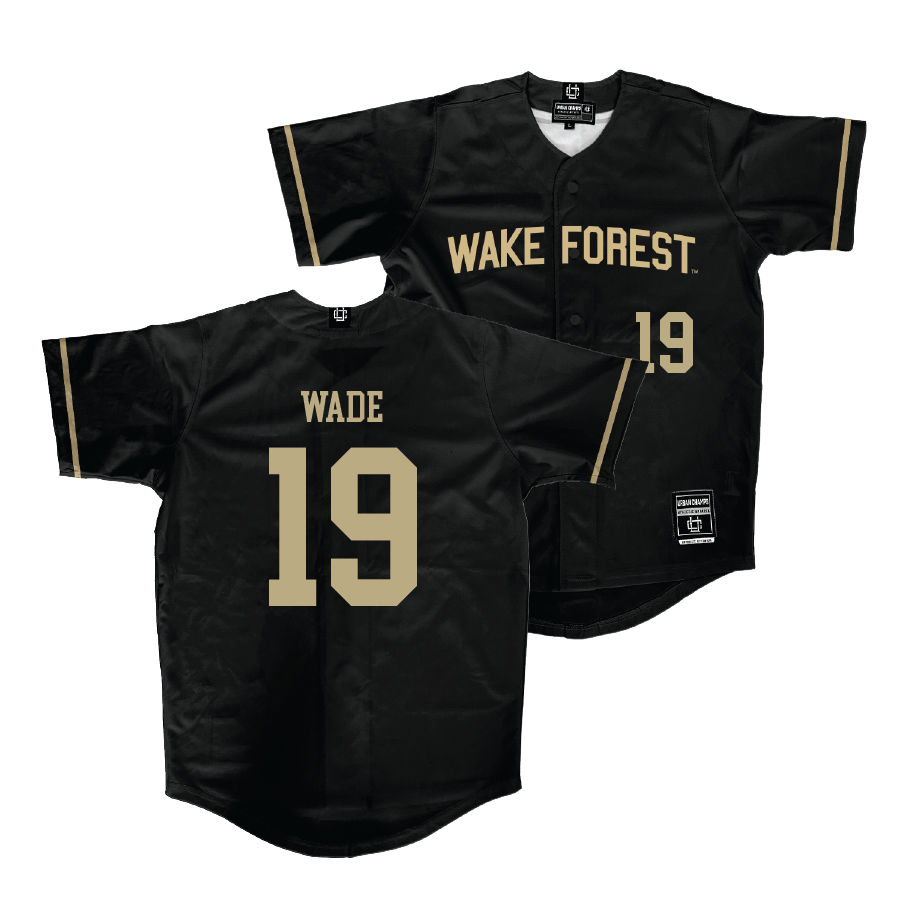 Wake Forest Baseball Black Jersey - Crawford Wade | #19