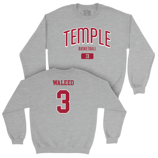 Temple Women's Basketball Sport Grey Arch Crew - Makayla Waleed