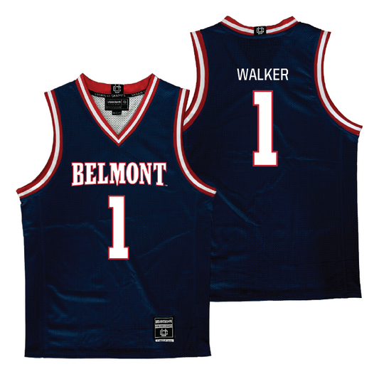 Belmont Men's Basketball Navy Jersey - Isaiah Walker | #1
