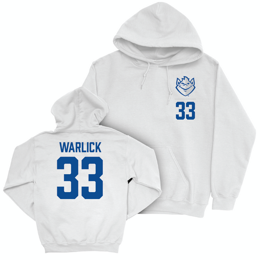 Saint Louis Men's Basketball White Logo Hoodie  - Dylan Warlick