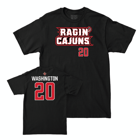 Louisiana Football Black Ragin' Cajuns Tee  - Dre Washington