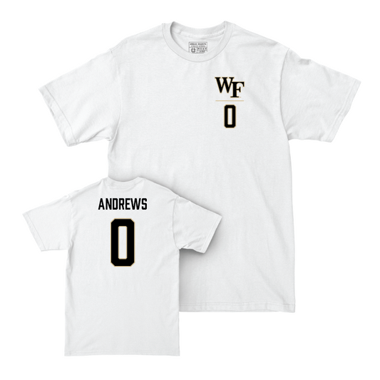 Wake Forest Women's Basketball White Logo Comfort Colors Tee - Alyssa Andrews Small