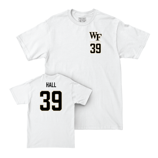 Wake Forest Football White Logo Comfort Colors Tee - Aiden Hall Small