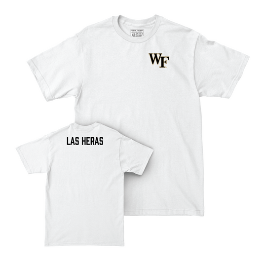 Wake Forest Men's Cross Country White Logo Comfort Colors Tee - Aaron Las Heras Small