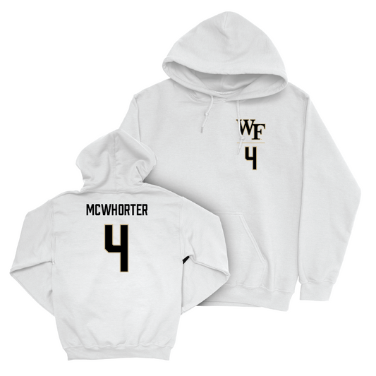 Wake Forest Women's Basketball White Logo Hoodie - Aliah McWhorter Small