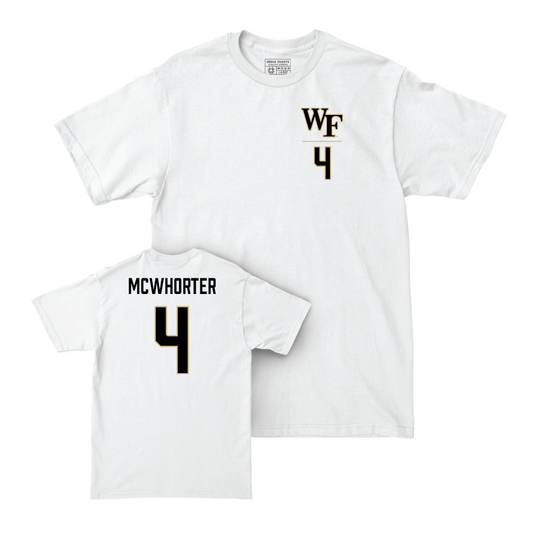 Wake Forest Women's Basketball White Logo Comfort Colors Tee - Aliah McWhorter Small