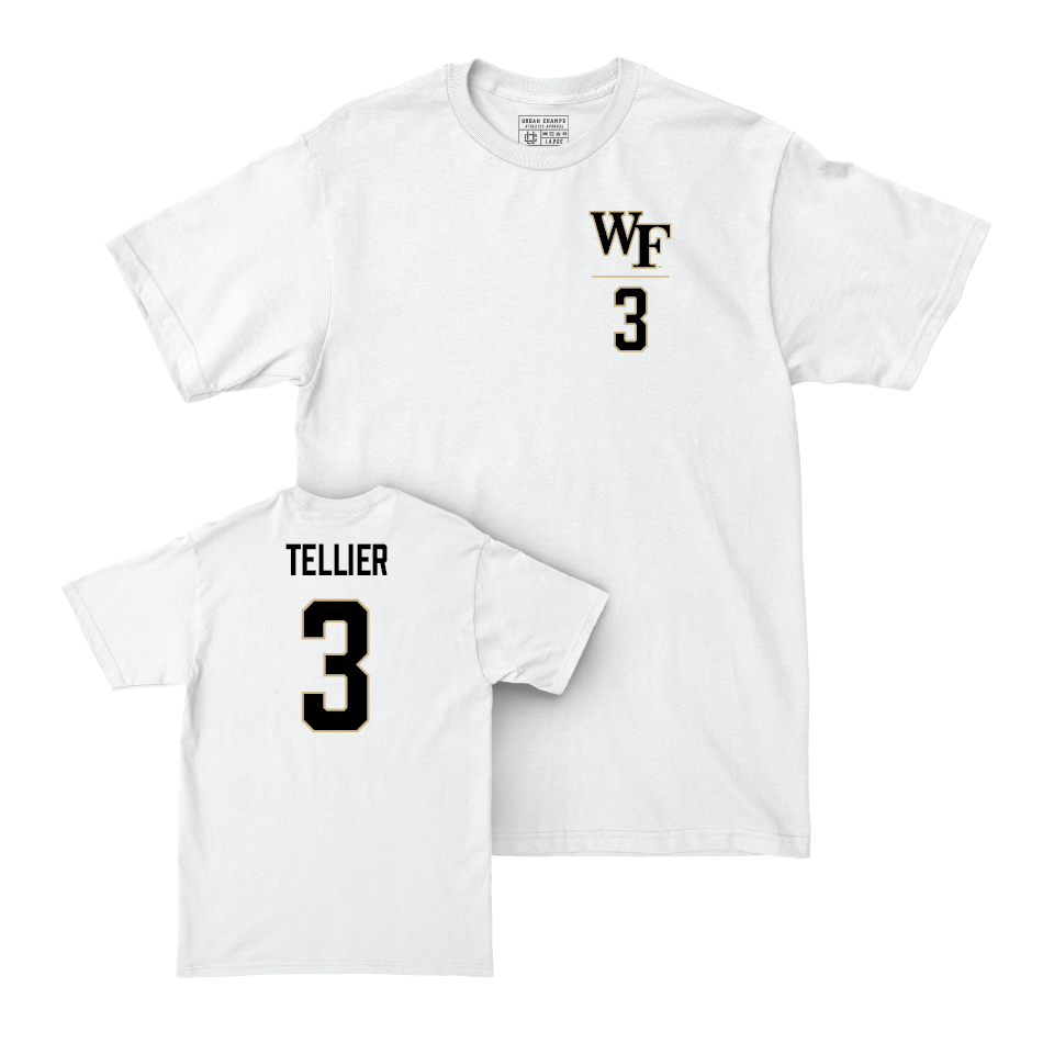 Wake Forest Baseball White Logo Comfort Colors Tee - Adam Tellier Small