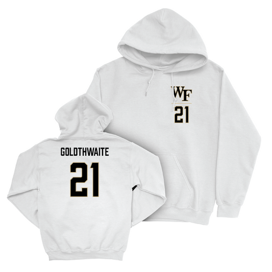 Wake Forest Women's Soccer White Logo Hoodie - Baylor Goldthwaite Small