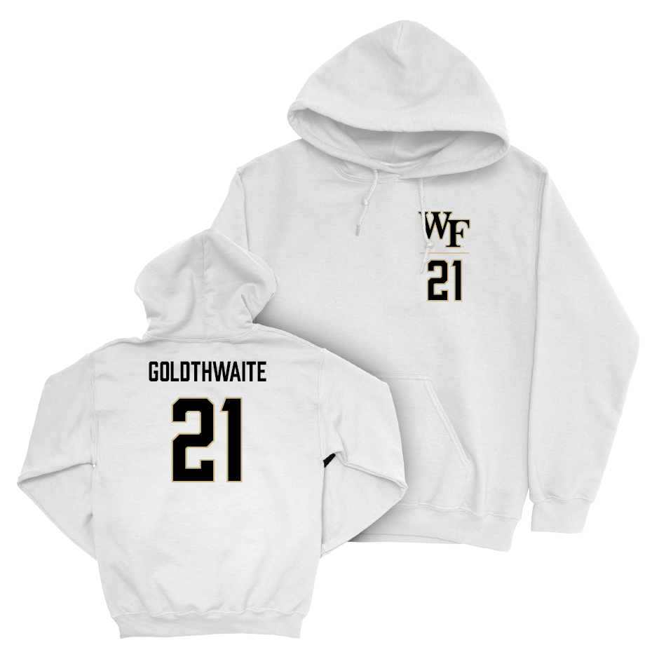 Wake Forest Women's Soccer White Logo Hoodie - Baylor Goldthwaite Small