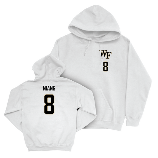 Wake Forest Men's Soccer White Logo Hoodie - Babacar Niang Small