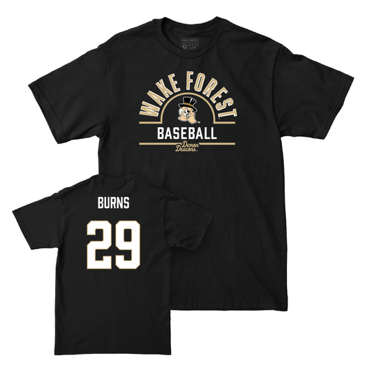 Wake Forest Baseball Black Arch Tee - Chase Burns Small