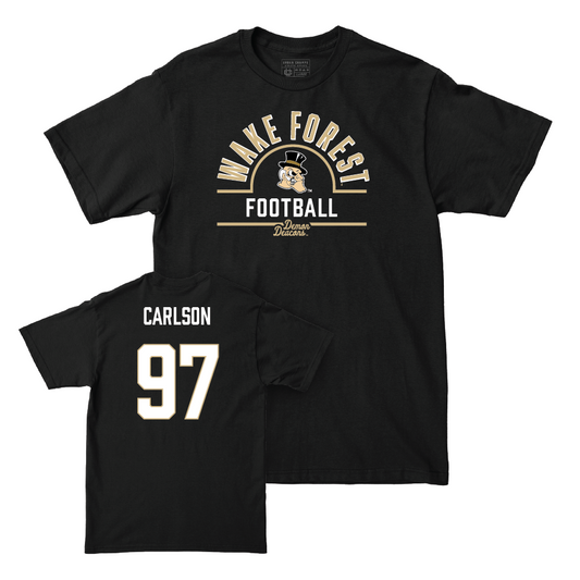 Wake Forest Football Black Arch Tee - Caleb Carlson Small