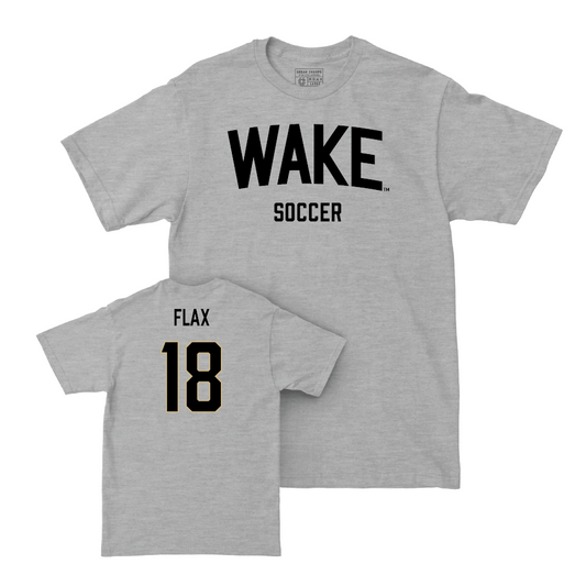 Wake Forest Men's Soccer Sport Grey Wordmark Tee - Cooper Flax Small