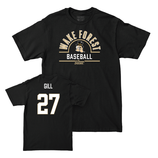 Wake Forest Baseball Black Arch Tee - Cameron Gill Small