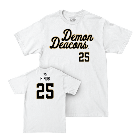 Wake Forest Women's Basketball White Script Comfort Colors Tee - Demeara Hinds Small