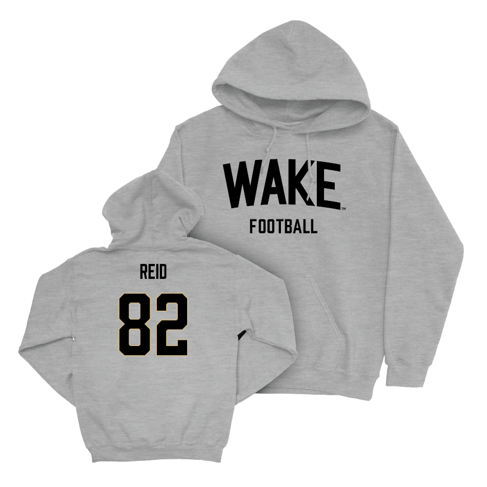 Wake Forest Football Sport Grey Wordmark Hoodie - Elijah Reid Small