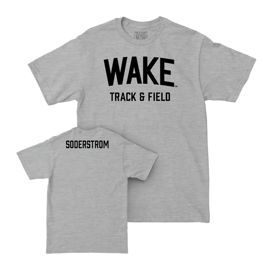 Wake Forest Women's Track & Field Sport Grey Wordmark Tee - Emma Soderstrom Small