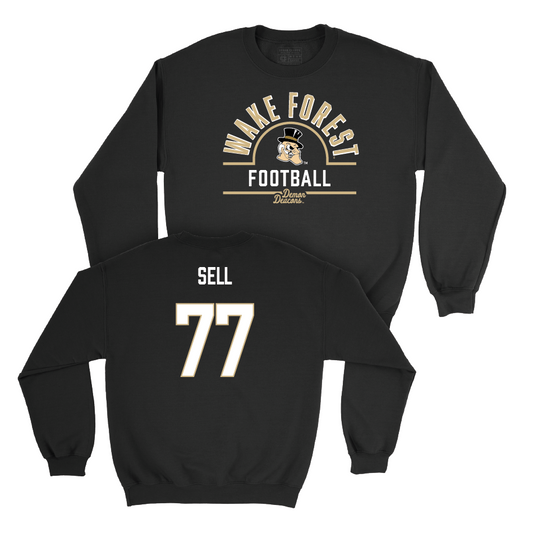 Wake Forest Football Black Arch Crew - George Sell Small