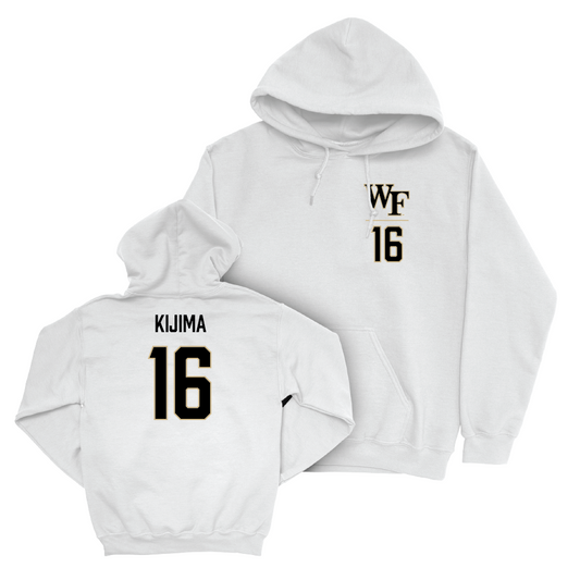 Wake Forest Men's Soccer White Logo Hoodie - Hosei Kijima Small