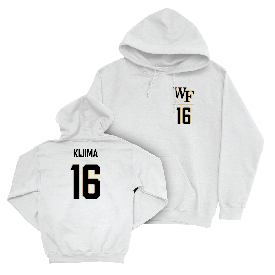 Wake Forest Men's Soccer White Logo Hoodie - Hosei Kijima Small