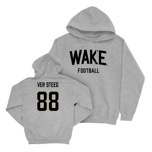 Wake Forest Football Sport Grey Wordmark Hoodie - Ian Ver Steeg Small
