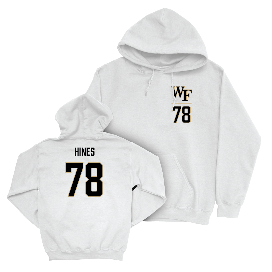 Wake Forest Football White Logo Hoodie - Jack Hines Small
