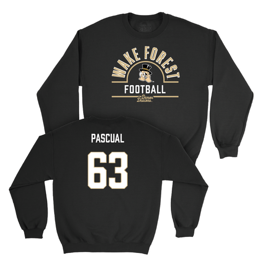 Wake Forest Football Black Arch Crew - Jake Pascual Small