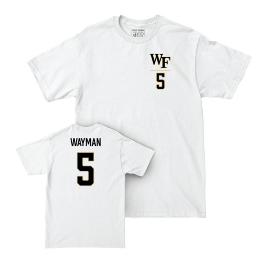 Wake Forest Football White Logo Comfort Colors Tee - Kendron Wayman Small