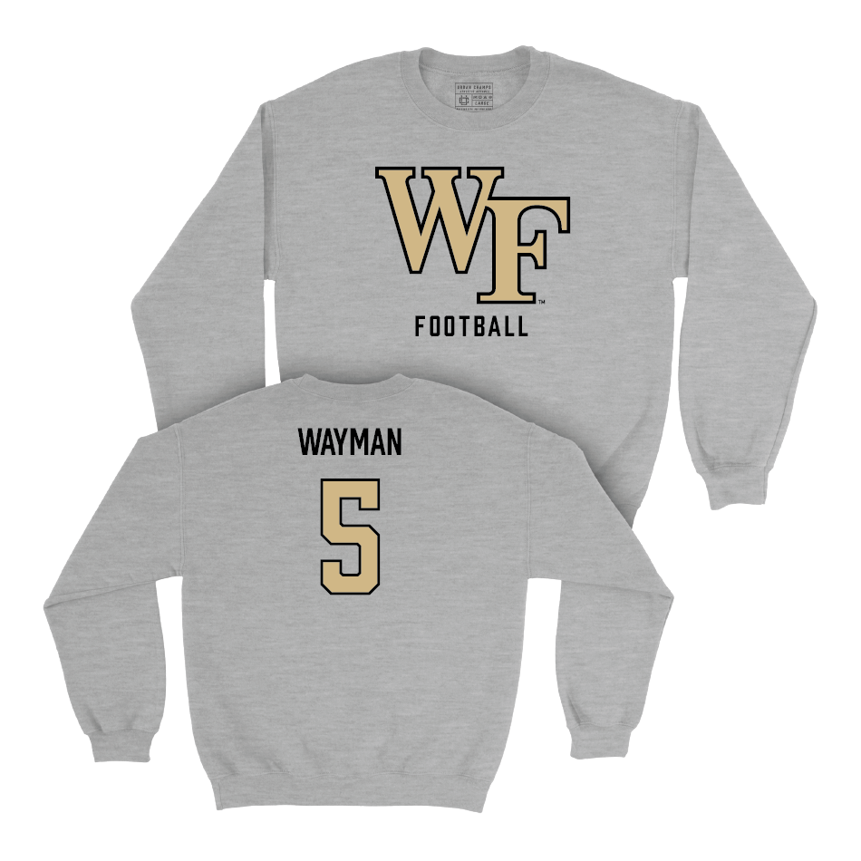 Wake Forest Football Sport Grey Classic Crew - Kendron Wayman Small