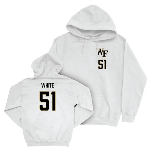 Wake Forest Football White Logo Hoodie - Luke White Small