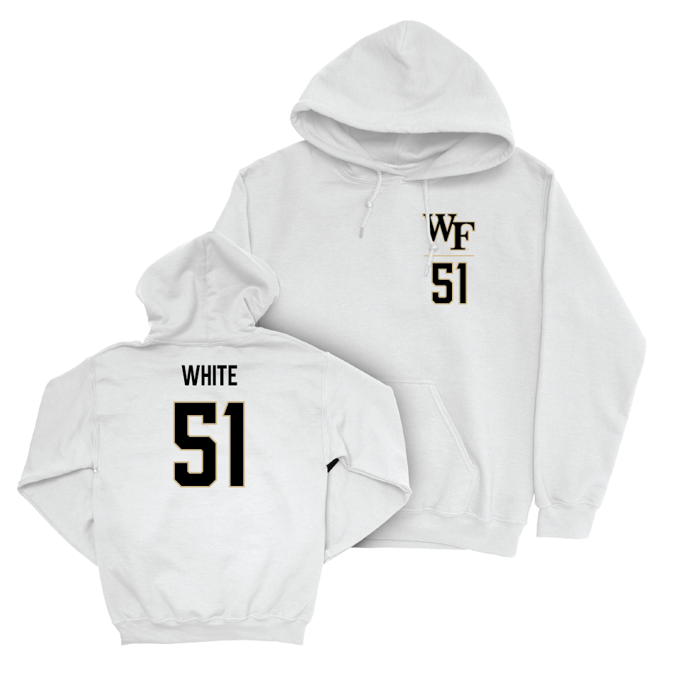 Wake Forest Football White Logo Hoodie - Luke White Small