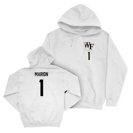 Wake Forest Men's Basketball White Logo Hoodie - Marqus Marion Small