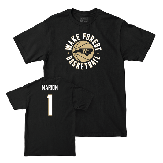 Wake Forest Men's Basketball Black Hardwood Tee - Marqus Marion Small