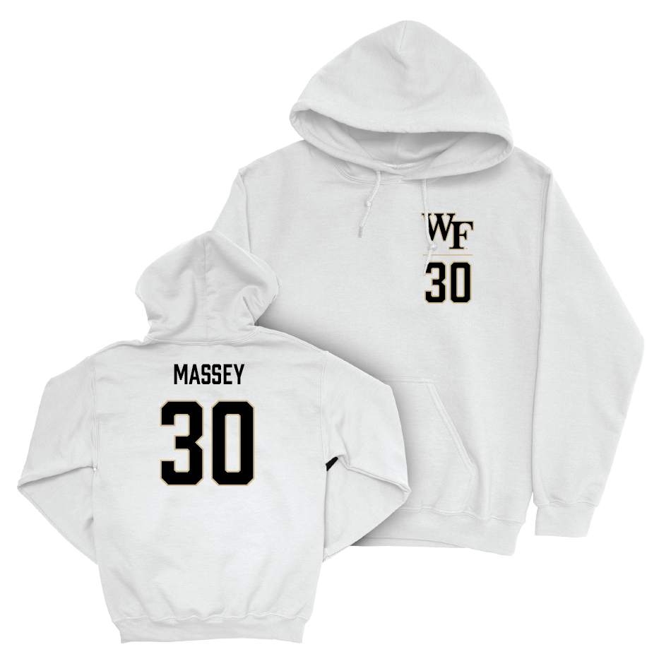 Wake Forest Baseball White Logo Hoodie - Michael Massey Small