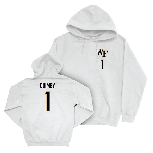 Wake Forest Women's Basketball White Logo Hoodie - Makaela Quimby Small